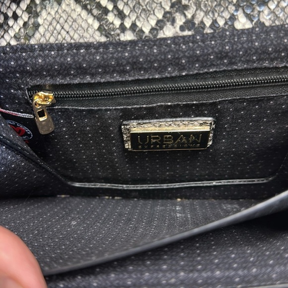 Urban expression black, gray and white snakeskin bag - Picture 4 of 9